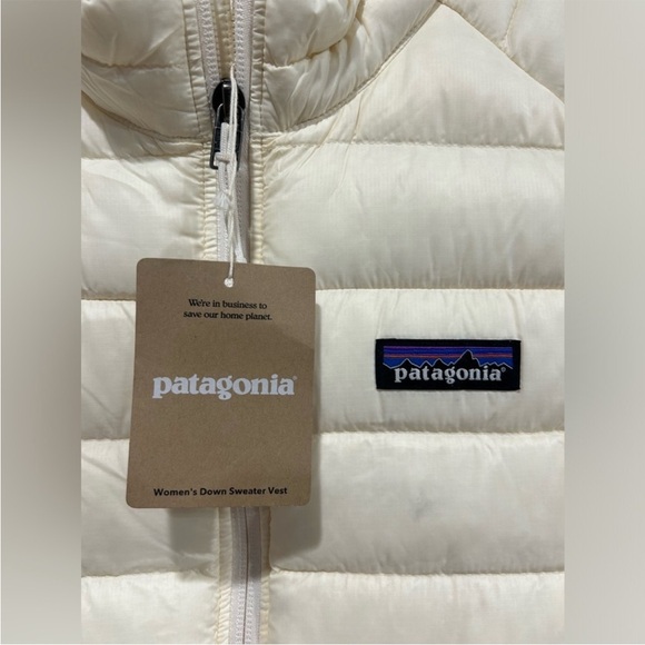 Patagonia Women's XL Down Sweater Vest Puffer Puff Wool White NWT Puffy - Picture 4 of 7